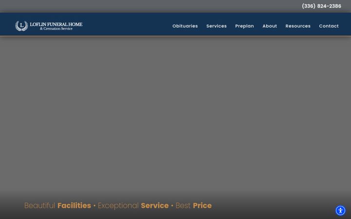 Screenshot of loflinfuneralservice.com