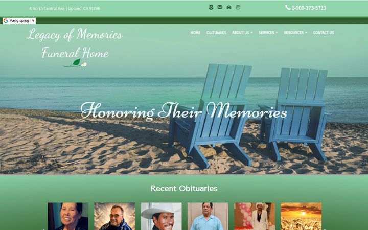 Screenshot of lofmfuneral.com