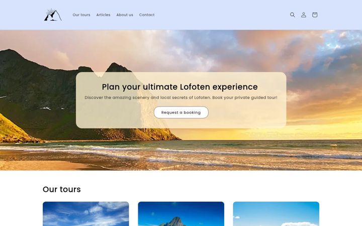 Screenshot of lofotenhighlights.com