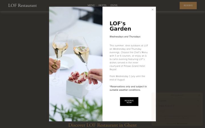 Screenshot of lofrestaurant.com
