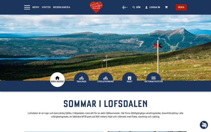 Screenshot of lofsdalen.com