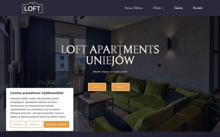 Screenshot of loft-apartments.pl