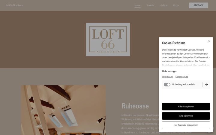 Screenshot of loft66-nordhorn.de