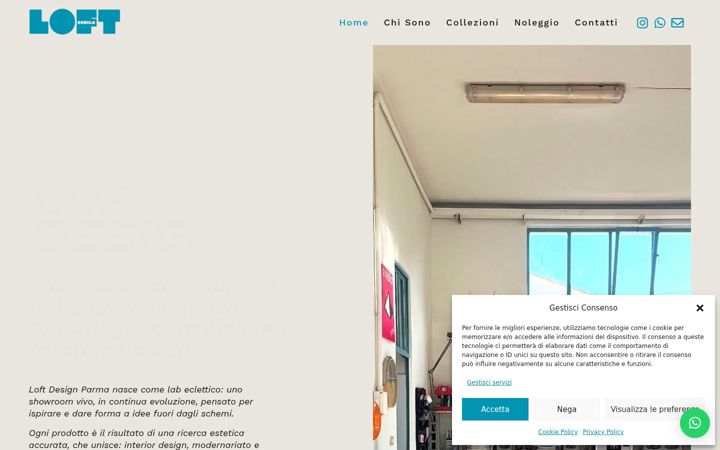 Screenshot of loftdesignparma.com