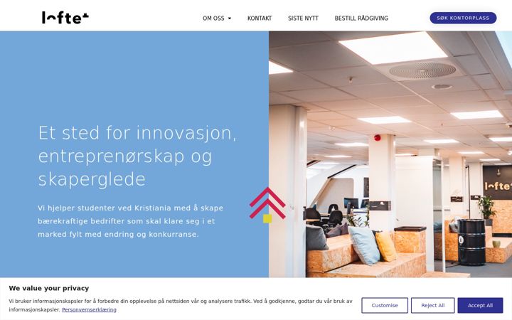 Screenshot of loftet.org
