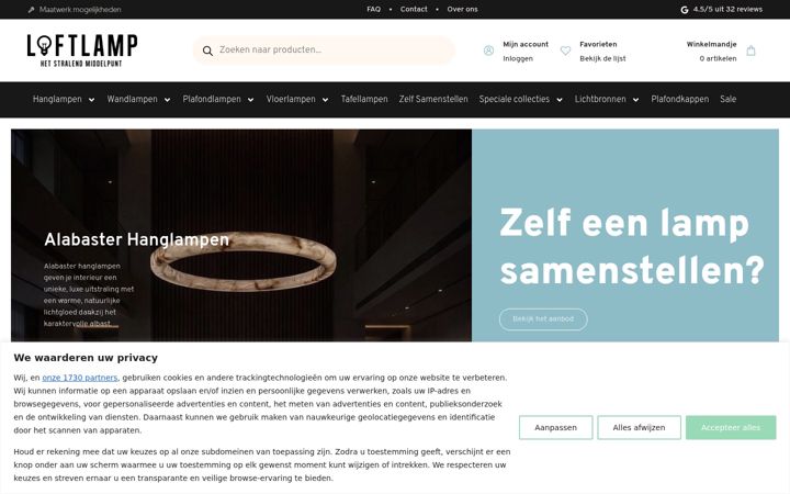 Screenshot of loftlamp.nl