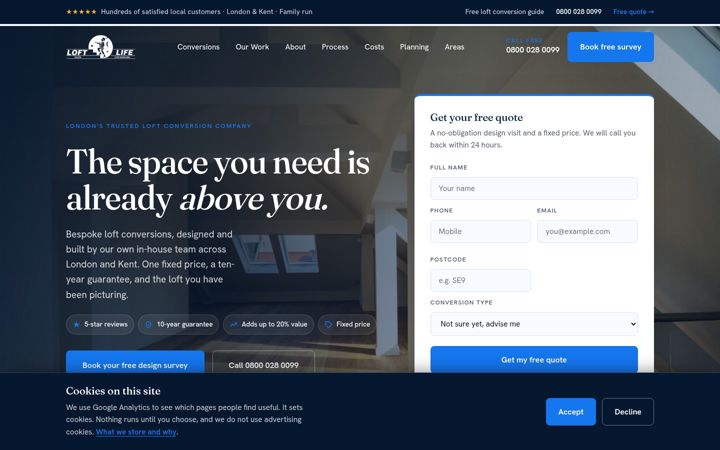Screenshot of loftlife.net