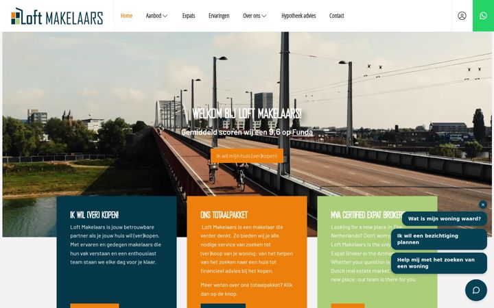 Screenshot of loftmakelaars.nl