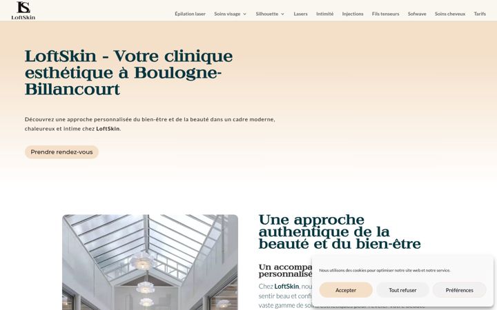 Screenshot of loftskin.fr