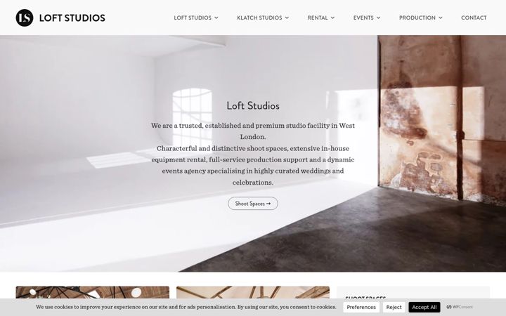 Screenshot of loftstudios.co.uk