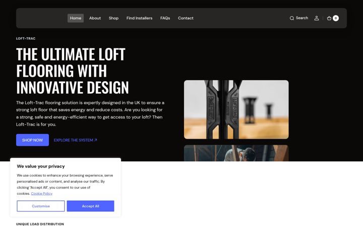 Screenshot of lofttrac.co.uk