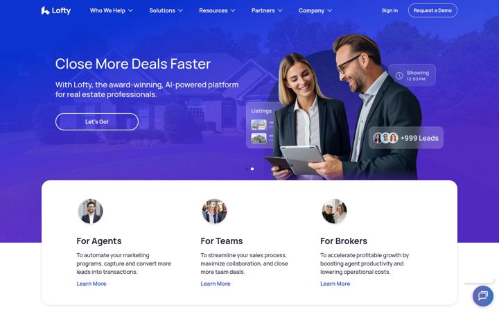 Screenshot of lofty.com