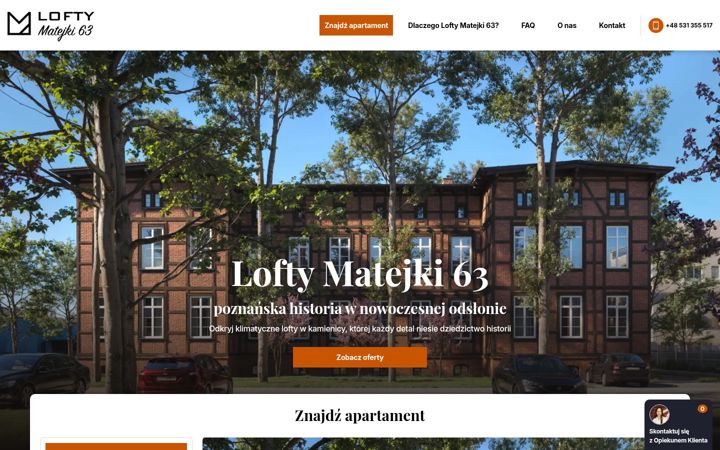 Screenshot of loftymatejki.pl