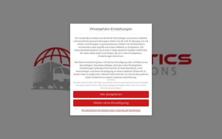 Screenshot of log-solutions.de