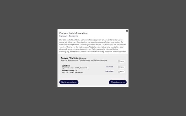 Screenshot of log.wien