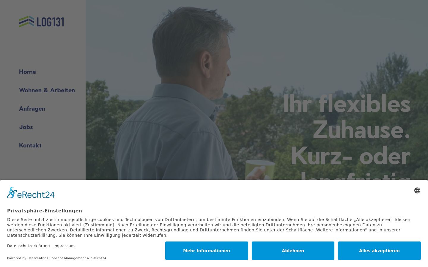 Screenshot of the consent banner shown before any interaction