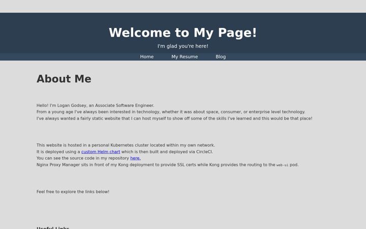 Screenshot of logangodsey.com