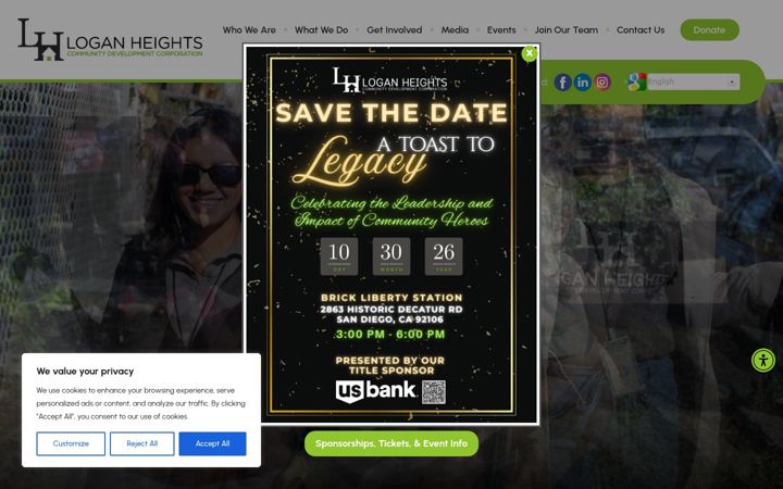 Screenshot of loganheightscdc.org