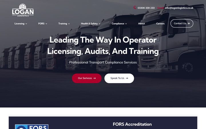 Screenshot of loganlogistics.co.uk
