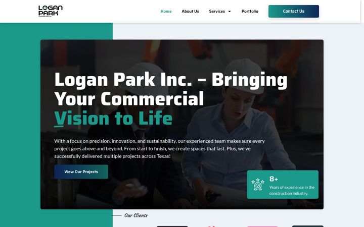 Screenshot of loganparkinc.com