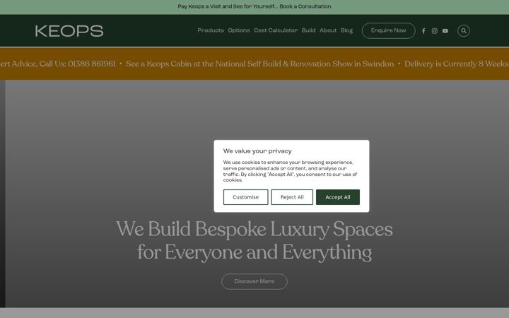 Screenshot of logcabins.co.uk
