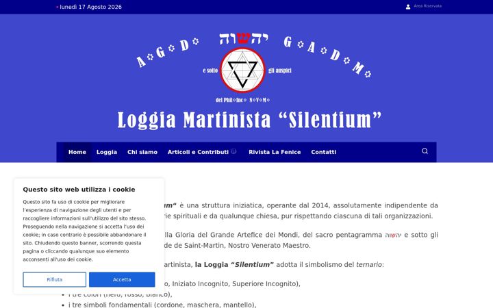 Screenshot of loggiamartinistasilentium.it