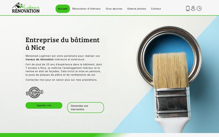 Screenshot of loghmarirenovation.fr