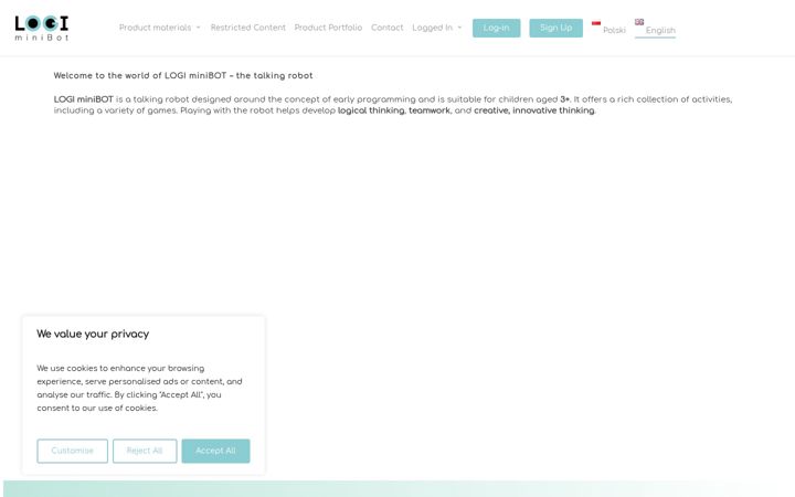 Screenshot of logi-minibot.com