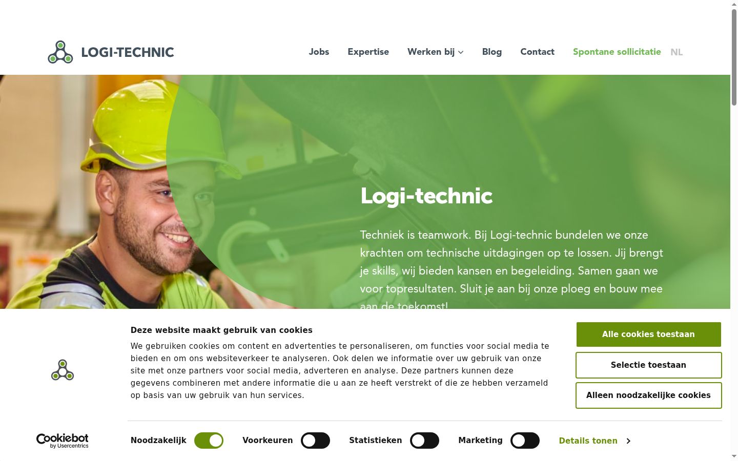 Screenshot des Einwilligungsbanners vor jeglicher Interaktion
