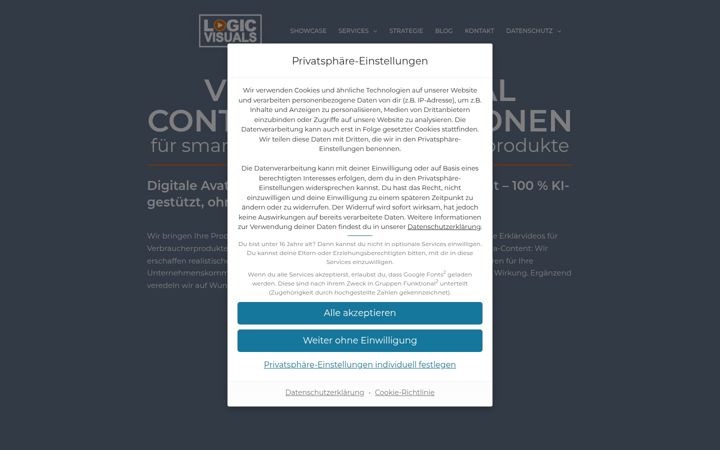 Screenshot of logic-visuals.de