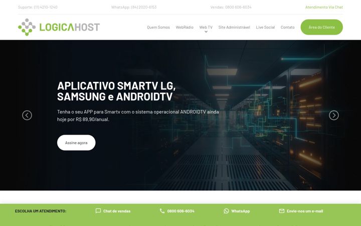 Screenshot of logicahost.com.br