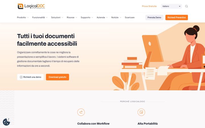 Screenshot of logicaldoc.it