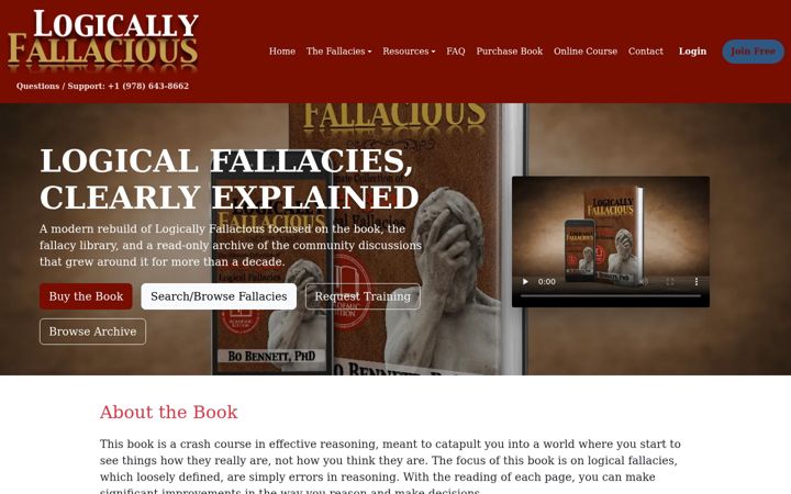 Screenshot of logicallyfallacious.com