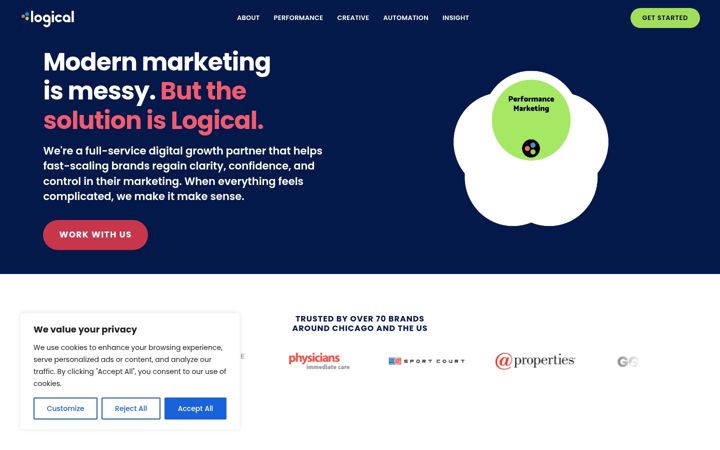 Screenshot of logicalmediagroup.com