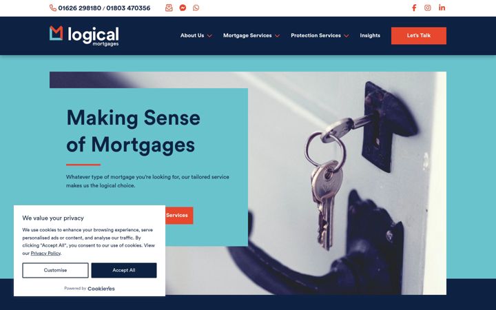 Screenshot of logicalmortgages.co.uk