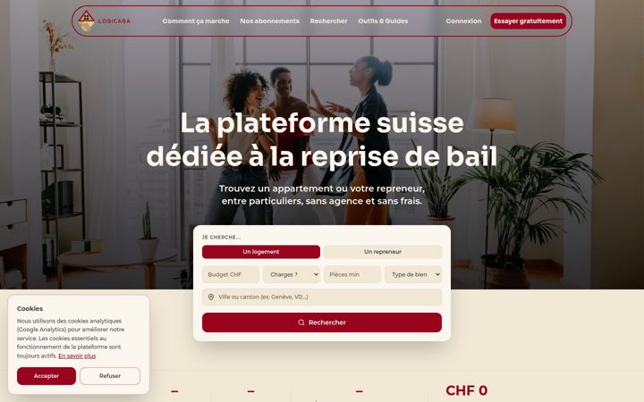 Screenshot of logicasa.ch