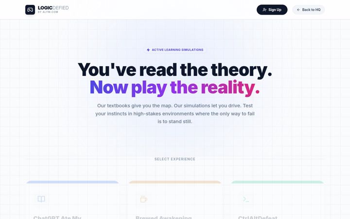Screenshot of logicdefied.com