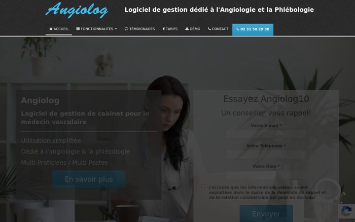 Screenshot of logiciel-angiologie.fr