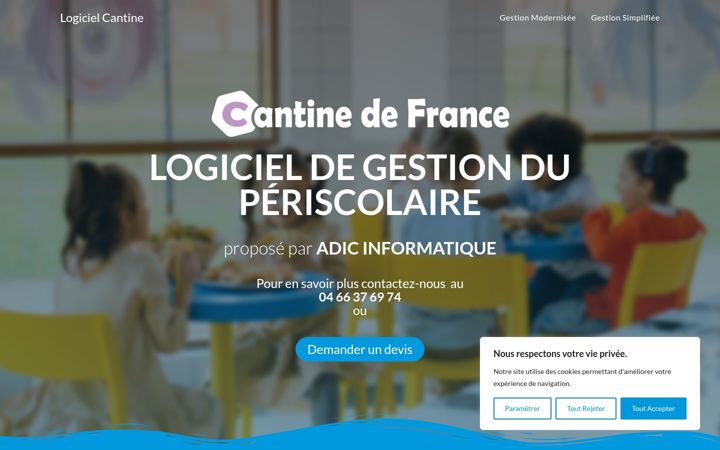 Screenshot of logiciel-cantines.fr