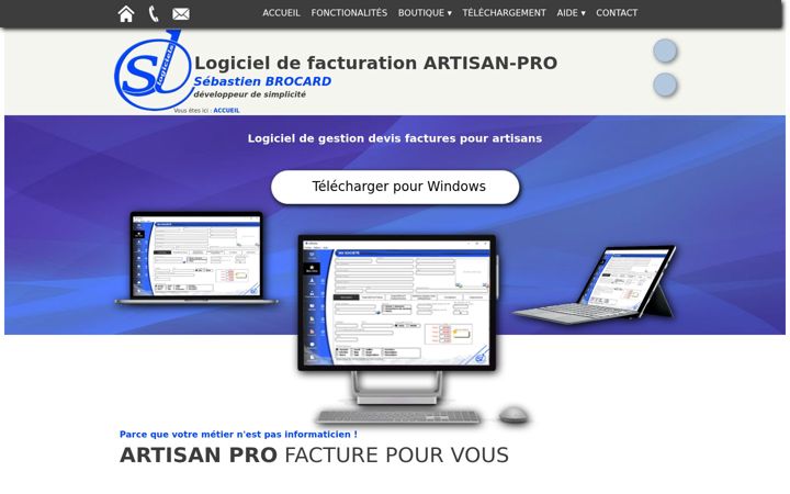Screenshot of logiciel-pour-artisans.fr