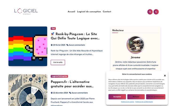 Screenshot of logicielentreprise.fr