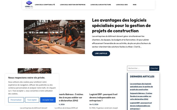 Screenshot of logiciels-entreprise.com