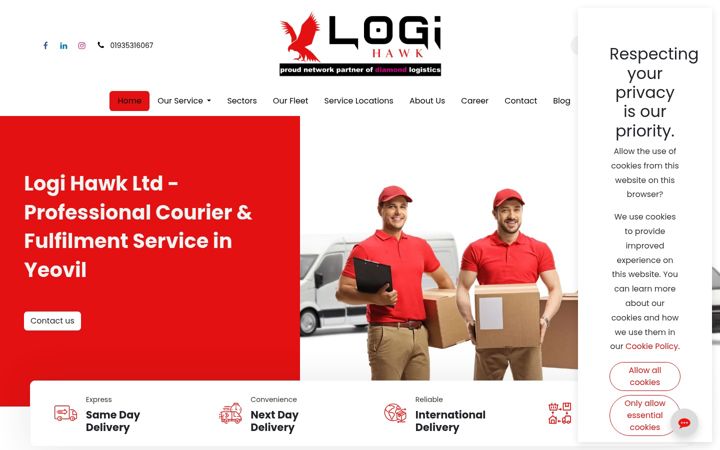 Screenshot of logihawk.co.uk