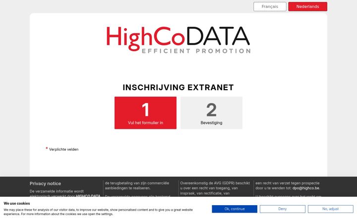 Screenshot of loginextranet.be