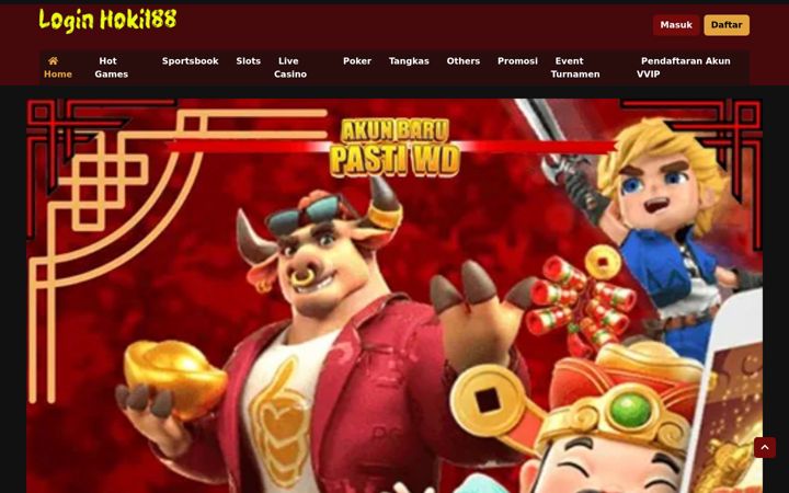 Screenshot of loginhoki188.com