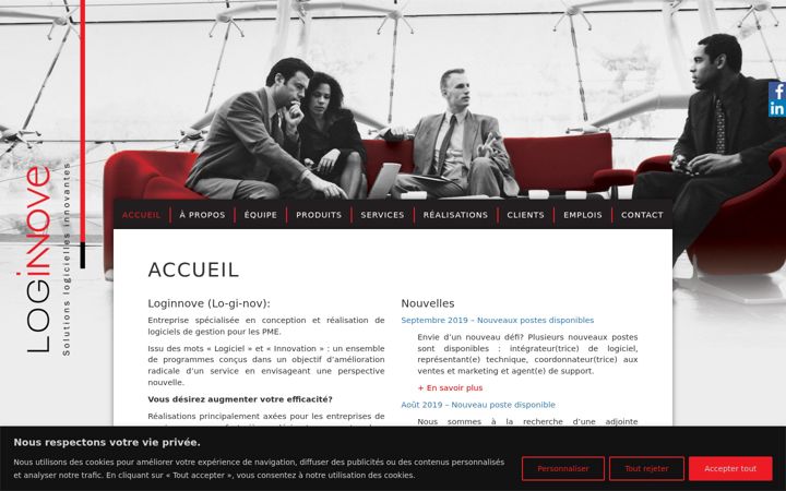 Screenshot of loginnove.ca