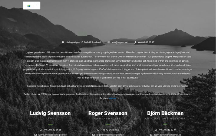 Screenshot of loginor.se