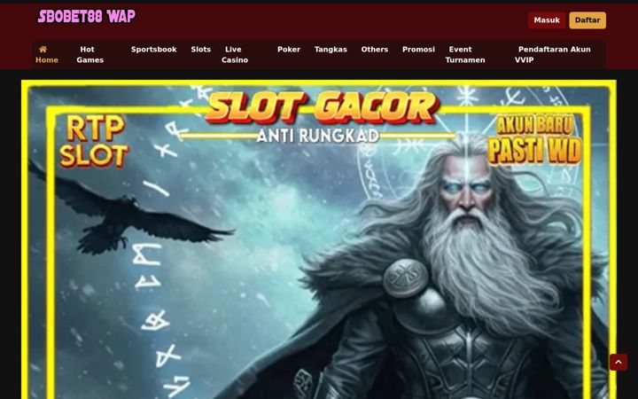Screenshot of loginsbobet88wap.com