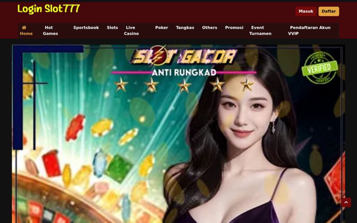 Screenshot of loginslot777.net