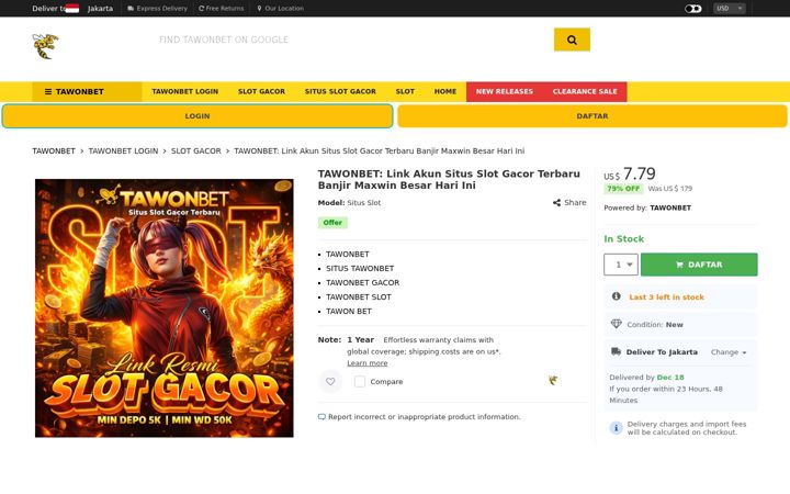 Screenshot von logintawonbet.com